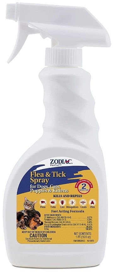 Zodiac Flea & Tick Spray for Dogs, Puppies, Cats & Kittens Zodiac Flea & Tick Spray for Dogs, Puppies, Cats & Kittens