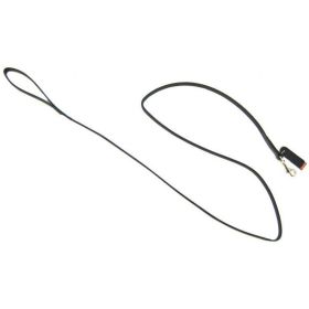 Circle T Leather Lead - 6' Long - Black (size: 6' Long x 3/8" Wide)